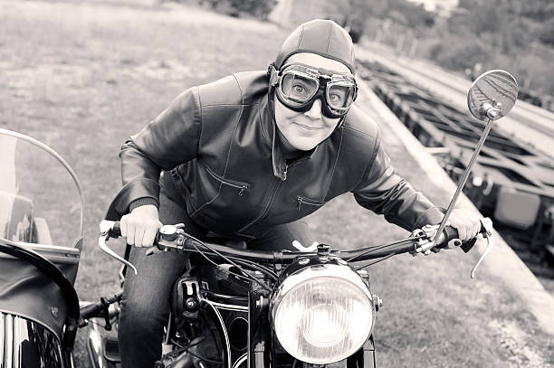 istock Retro Female Motorcyclist - 1935 Style 532641549