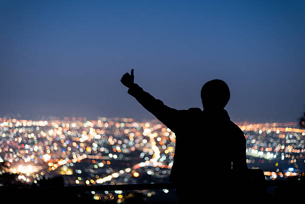 istock Silhouette of man showing thumb up 532642407