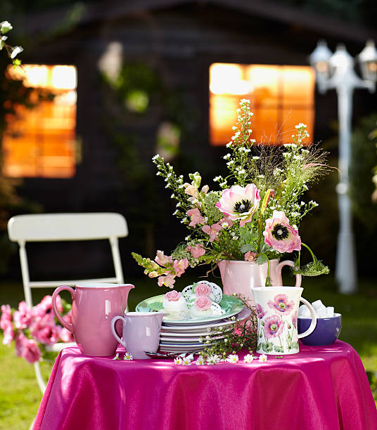 istock Coffee table in the garden 532644951