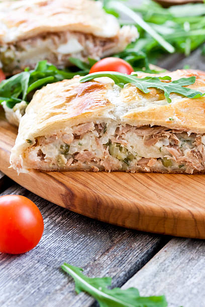 istock pie of puff pastry with tuna, rice and egg 532645563