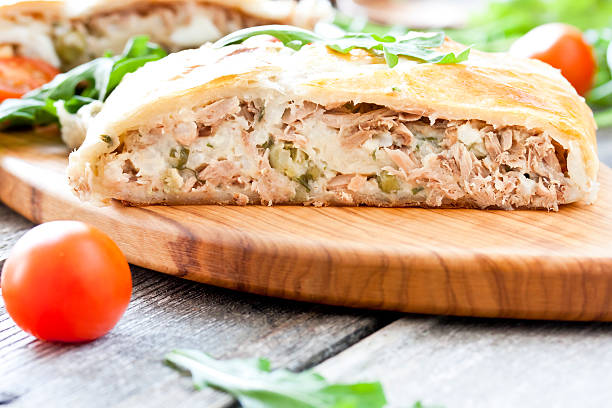 istock pie of puff pastry with tuna, rice and egg 532645565