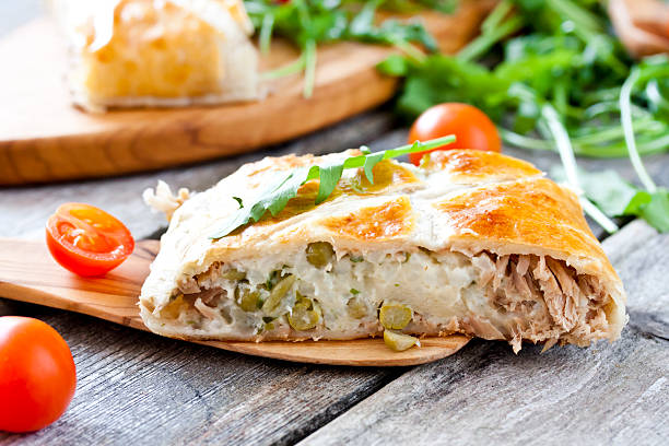 istock pie of puff pastry with tuna, rice and egg 532645573