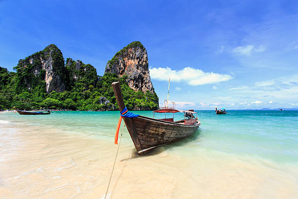 istock Traditional Thai boat in the sea 532646375