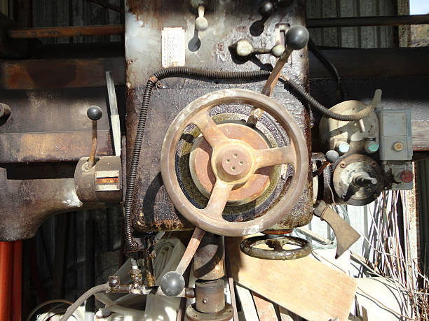 istock Old fashioned industrial machine in a factory 532646709