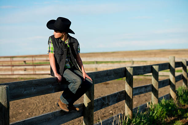 istock Cowboy sitting on fence 532646881