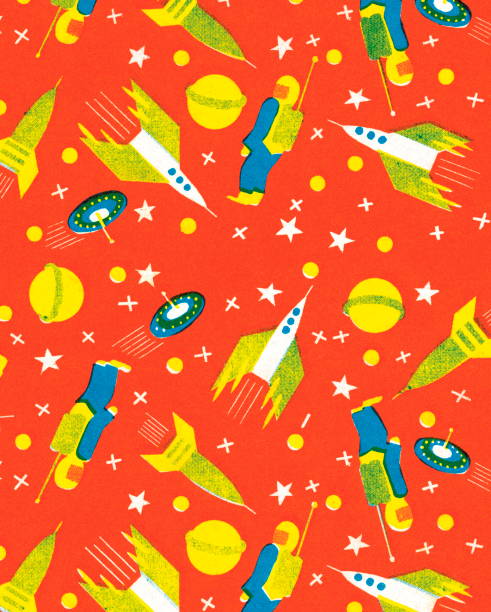 Rocket pattern http://csaimages.com/images/istockprofile/csa_vector_dsp.jpg astronaut backgrounds stock illustrations