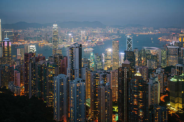 istock Dusk, Hong Kong skyline 532649193