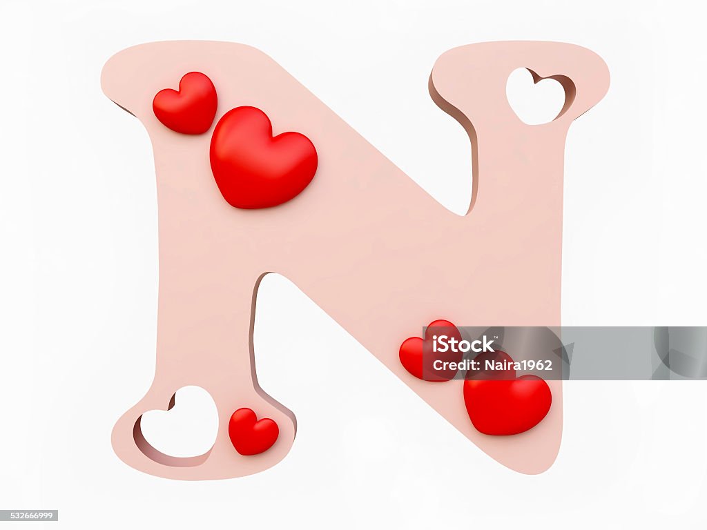 Heart Alphabet Letter N Stock Photo - Download Image Now - 2015 ...