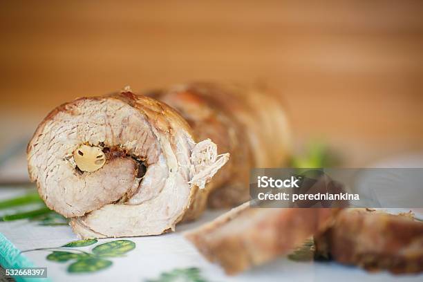 Roll Meat With Mushrooms Stock Photo - Download Image Now - 2015, Appetizer, Backgrounds