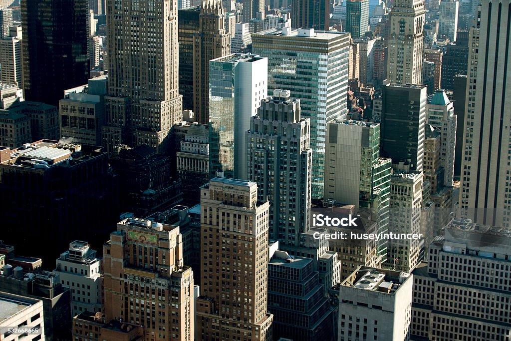 High Angle Manhattan New York 2015 Stock Photo