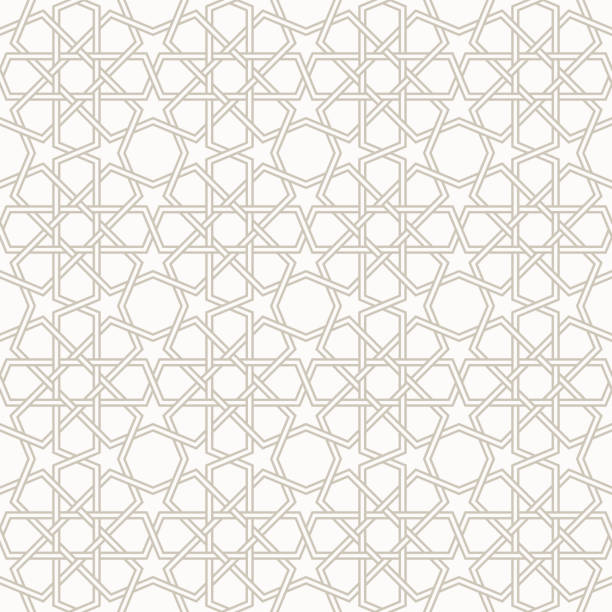 Tangled Pattern Tangled modern pattern, based on traditional oriental patterns. Seamless vector background. Two colors - easy to recolor. celtic culture celtic style star shape symbol stock illustrations
