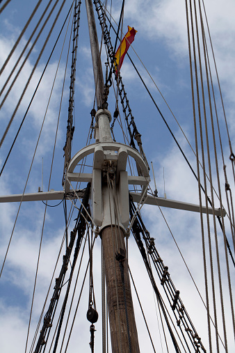 Masts in a Ancient Spanish Galleon