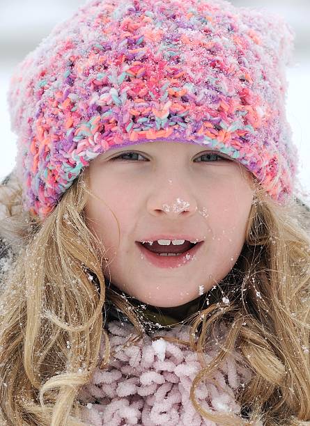 istock Little girl in snow scenery. 532671213