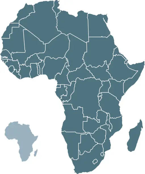Vector illustration of African countries