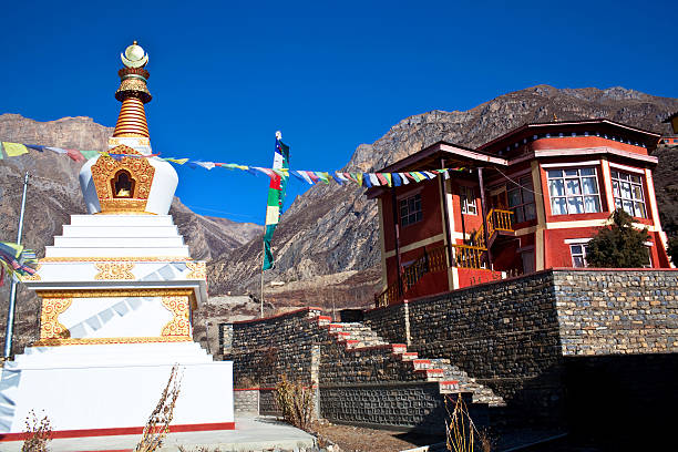 Buddhist gompa and monastery in Muktinath, Annapurna conservation area, Nepal