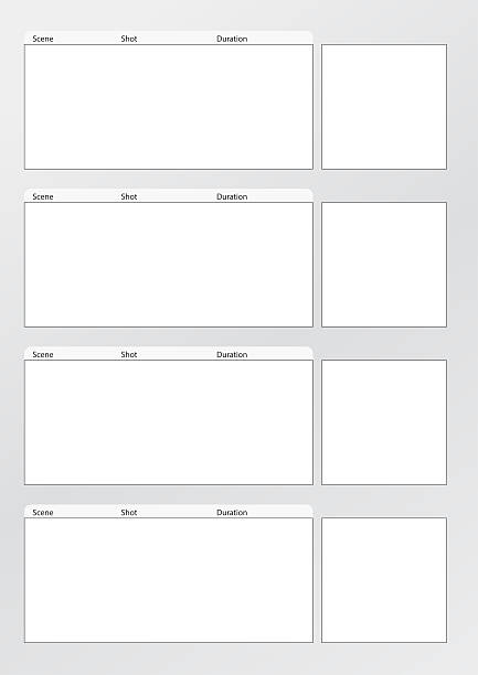 Professional of film storyboard template for easy to present the process of story.