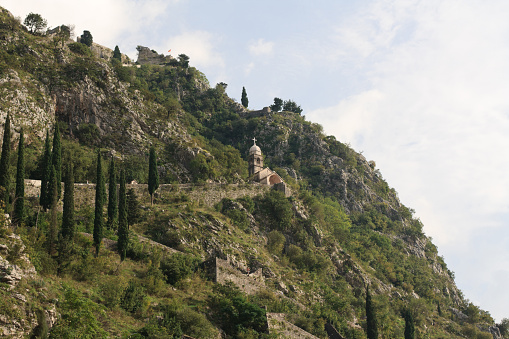 Medieval fortress of San Giovanni on the mountain Montenegro