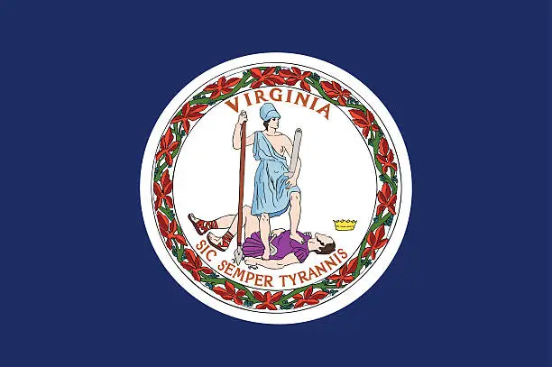 Vector illustration of Virginia State Flag