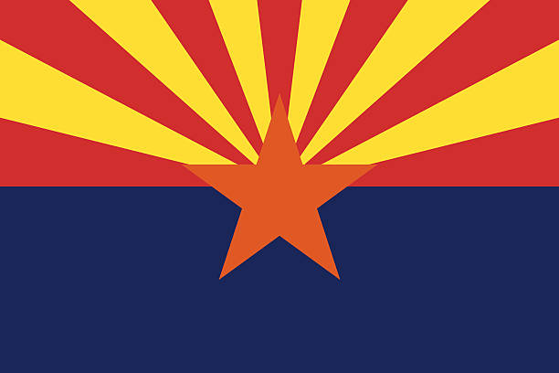 arizona state flag - arizona stock-grafiken, -clipart, -cartoons und -symbole