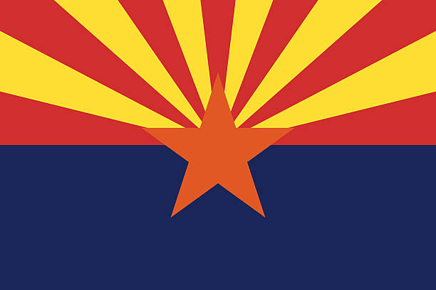 Arizona State Flag EPS and JPEG arizona stock illustrations