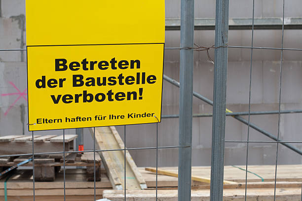 istock Sign No trespassing the construction site 532703519