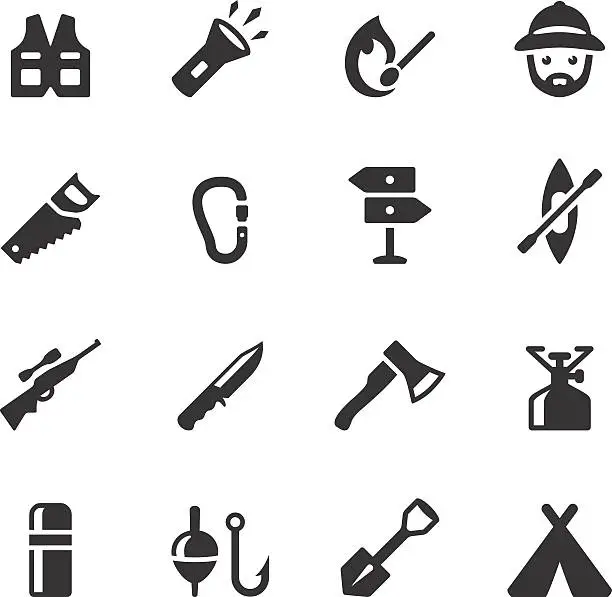 Vector illustration of Soulico icons - Camping and Outdoors