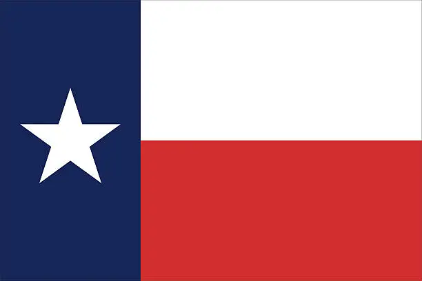 Vector illustration of Texas State Flag