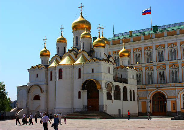 istock Orthodox cathedral in Moscow Kremlin, Russia 532704335