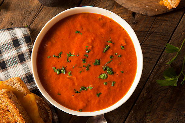 istock Homemade Tomato Soup with Grilled Cheese 532704605