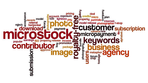 istock Word cloud containing words related to microstock 532704777
