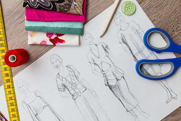 istock Fashion design sketch 532705259