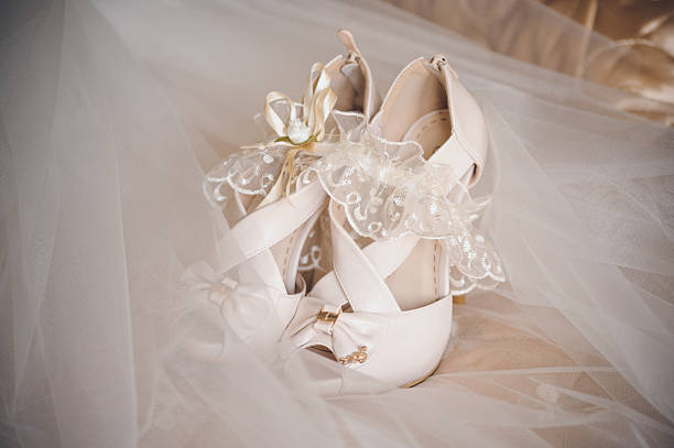 istock brides wedding shoes and gerter 532728015