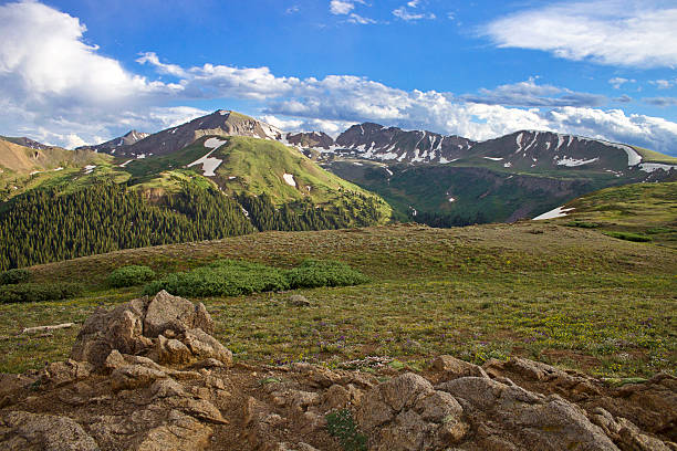 istock Scenic Mountain Tops with Snow Patches 532730857