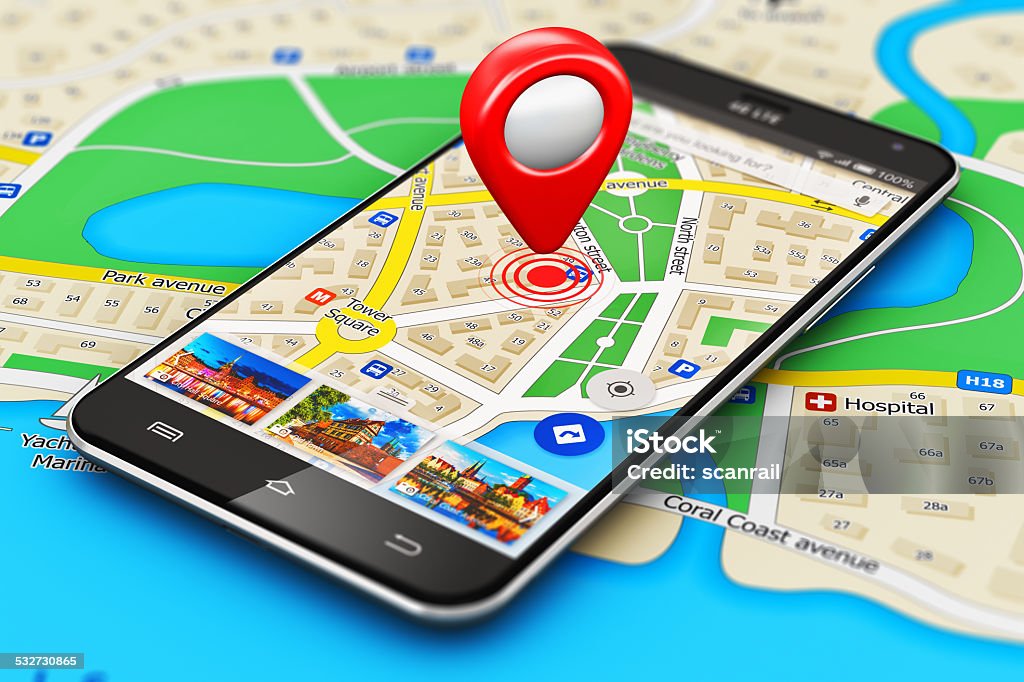 GPS navigation concept http://img641.imageshack.us/img641/4770/mobsb.jpg Direction Stock Photo
