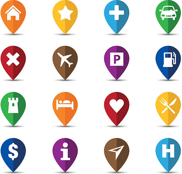 ilustraciones, imágenes clip art, dibujos animados e iconos de stock de iconos de navegación - global communications directional sign road sign travel