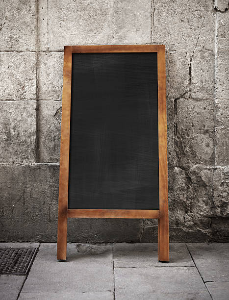 istock Blank sandwich board on a street 532747215