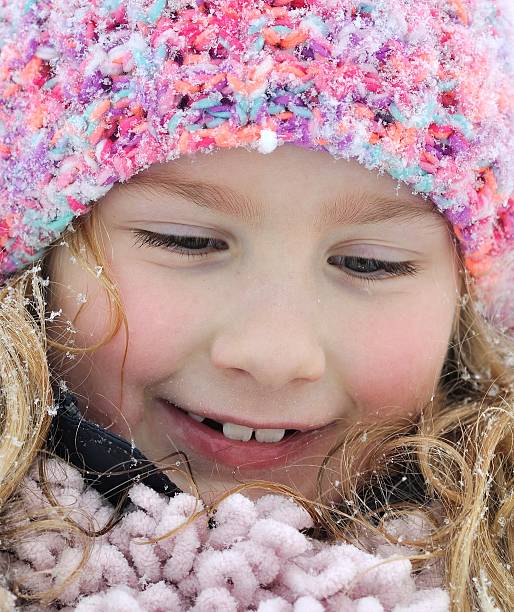 istock Little girl in snow scenery. 532750343
