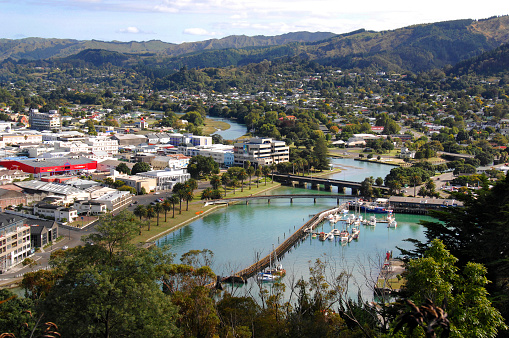 The city of Gisborne, East Coast North Island New Zealand from Kaiti Hill February 2007