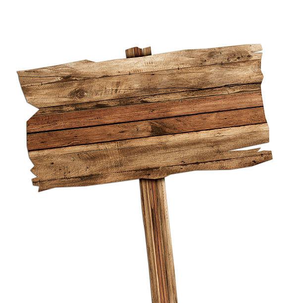 istock Wooden sign isolated on white. 532754065