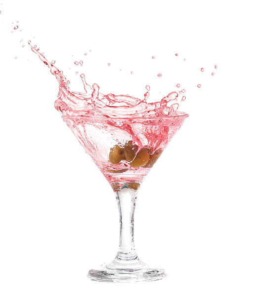 istock Splash from olive in a glass of cocktail 532769493