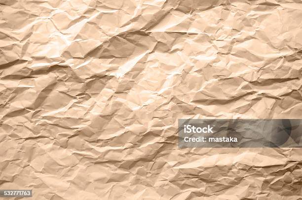 Light Brown Texture Of Crumpled Paper Stock Illustration - Download Image Now - Crumpled Paper, Textured, Backgrounds