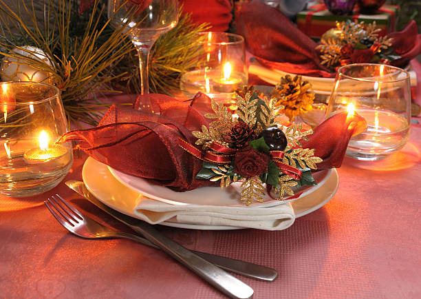 istock Fragment table setting for Christmas and New Year 532787305