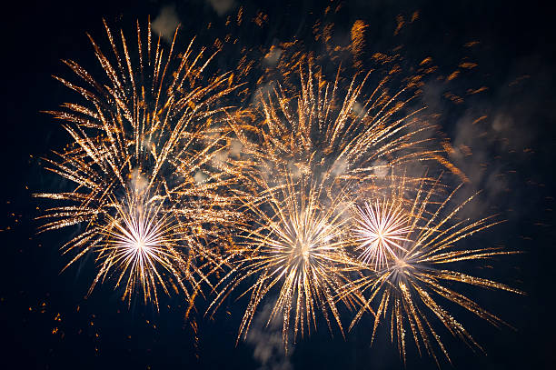 istock Colorful fireworks over dark sky 532788485