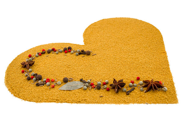 Spice heart with an anise stars and cinnamon
