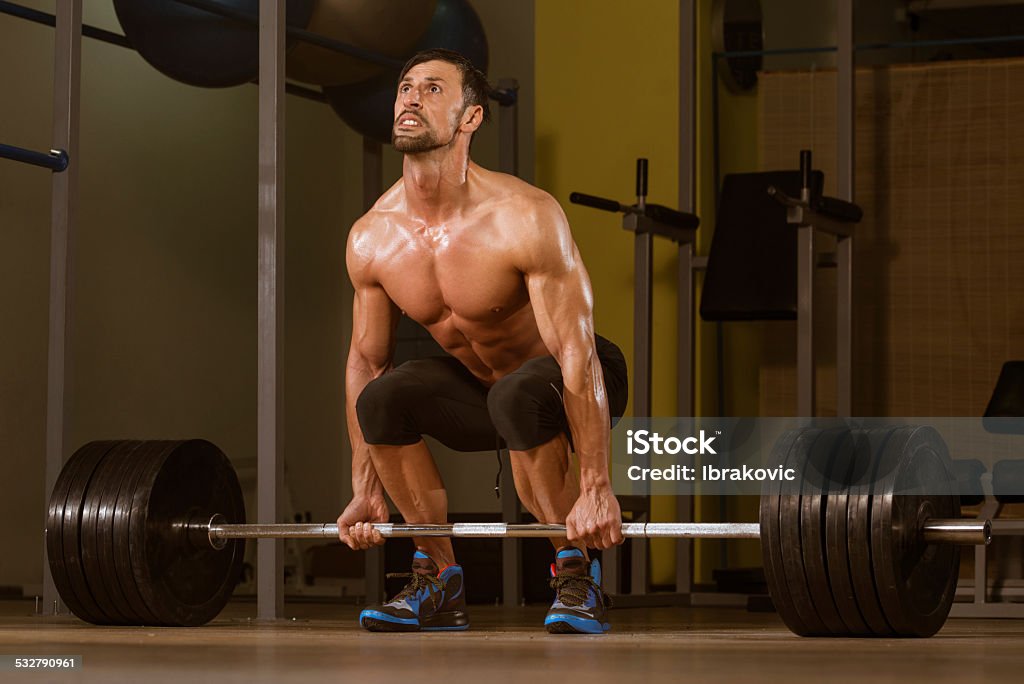 Bodybuilder Doing Deadlift For Back Male Fitness Athlete Lifting Deadlift In The Gym Back Stock Photo Bodybuilder Doing Deadlift For Back Male Fitness Athlete Lifting Deadlift In The Gym Back Stock Photo