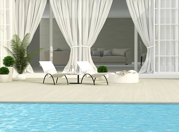 istock Terrace, flowers and chaise lounges 532811319