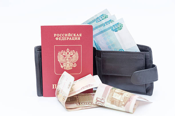 istock foreign passport and wallet with money ruble 532812529