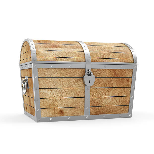 istock Treasure Chest isolated on white background 532815027