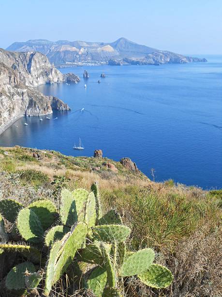 Ilha Lipari, Sicília, Itália - fotografia de stock