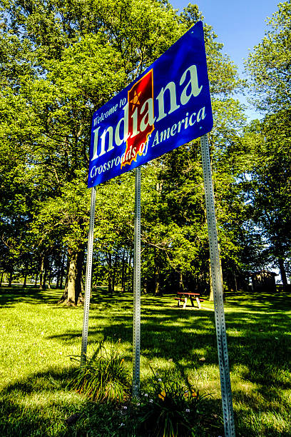istock Welcome to Indiana State Signpost 532815457